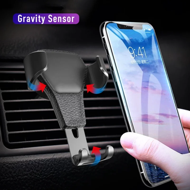gravity car mount for mobile phone holder car air vent clip stand cell phone gps support for iphone 11 xs x xr 7 samsung huawei free global shipping
