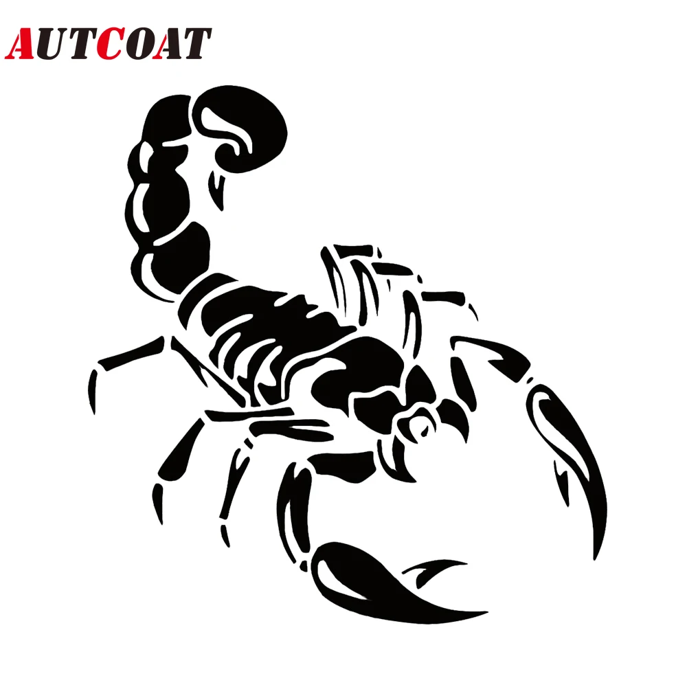 

AUTCOAT 1Pcs Removable Creative 3D Scary Scorpion Car Decal / Sticker for Laptop Window Decoration Wall Art Car Truck Motorcycle