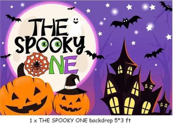 Спутанные украшения для дня рождения, товары для 1-го дня рождения на Хэллоуин, пурпурный спутанный фон для фотографирования мальчика