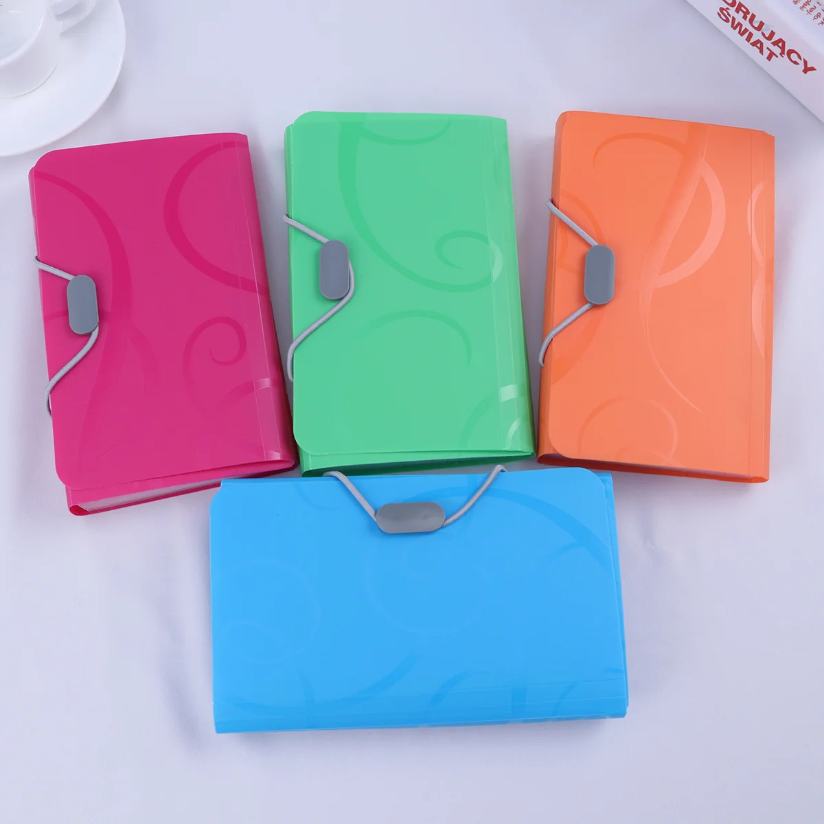 

4 Pcs Acordian Folder A6 Expanding File Organizer Wallet Accordion File Box Accordian File Bag Document File Organizer Student