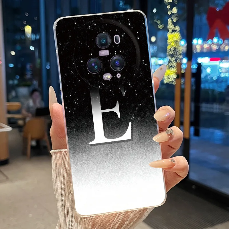 Фото Чехол для Huawei Honor Magic 5 Pro, роскошный элегантный чехол с надписью, прозрачная мягкая TPU-оболочка для Magic5 Magic5Pro, чехол для мобильного телефона. №4