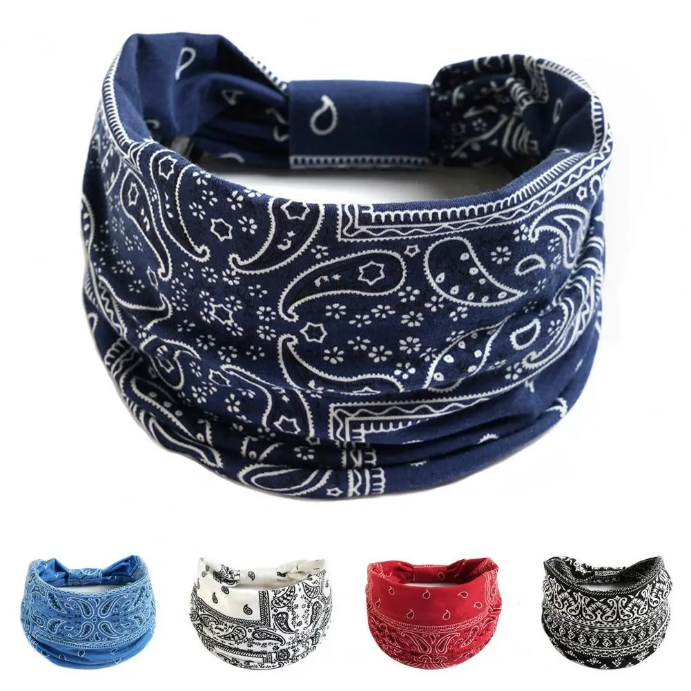 Женская повязка на голову с цветочным принтом |