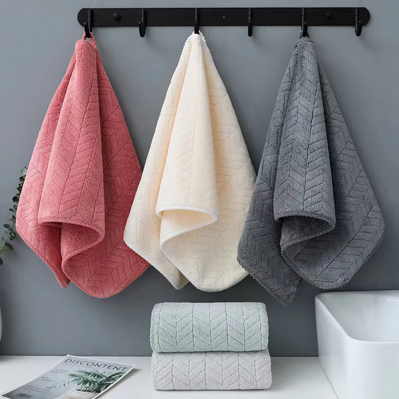 

35x75CM Coral Velvet High Quality Fiber Face Towels Thick Bathroom Soft Feel Highly Absorbent Shower Hotel Bath Towel Washcloth