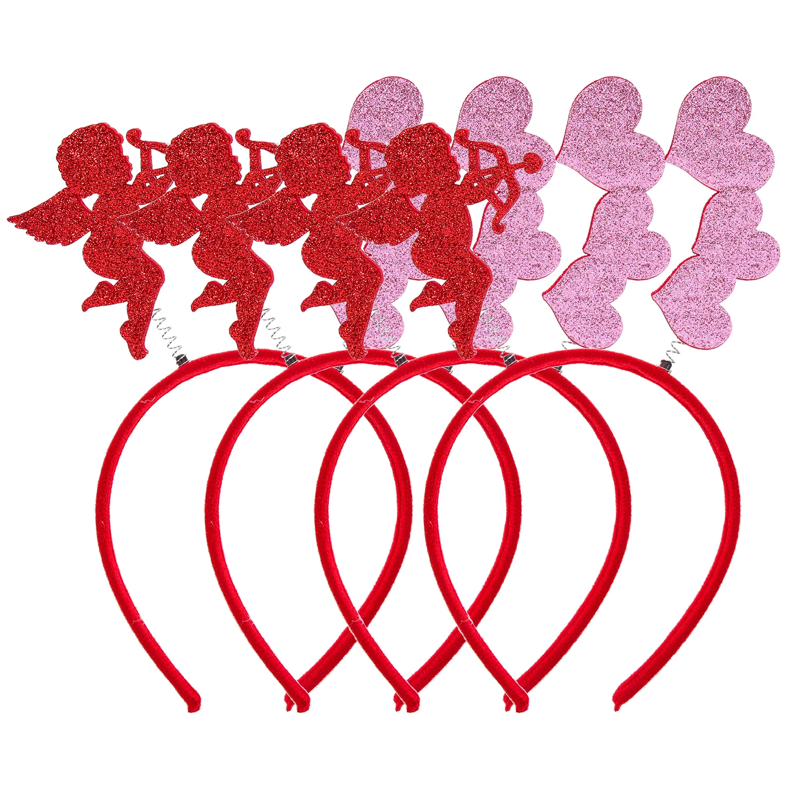 

Heart Headband Hair Day Valentines Valentine Cupid Party Headbands Hoop Love Wedding S Hairband Sequin Headdress Glitter Hoops