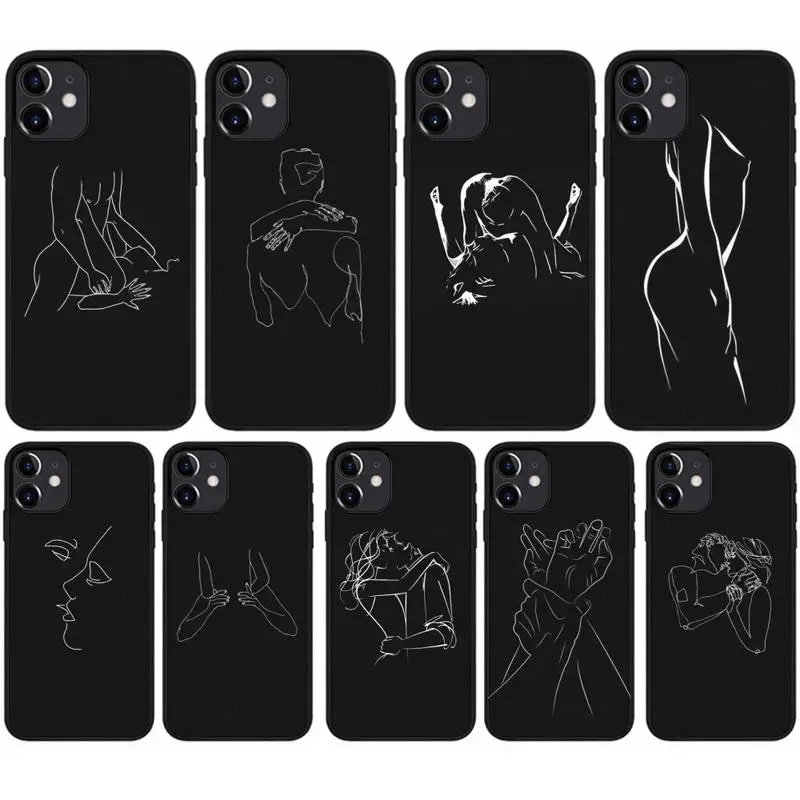 

Minimalist Line Sexy Abstract Phone Case for IPhone 14 13 11 12 Pro Max Mini 7 8 6 Plus XR X XS Se2020 Funda Silicone Cover