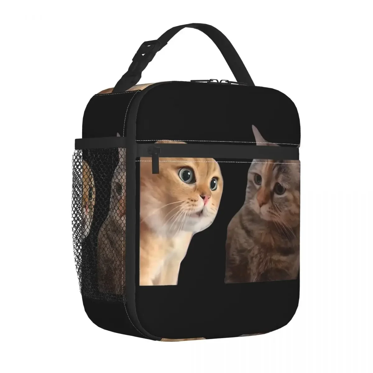 Два кота говорящие мем изолированные сумки для обеда сумка-холодильник