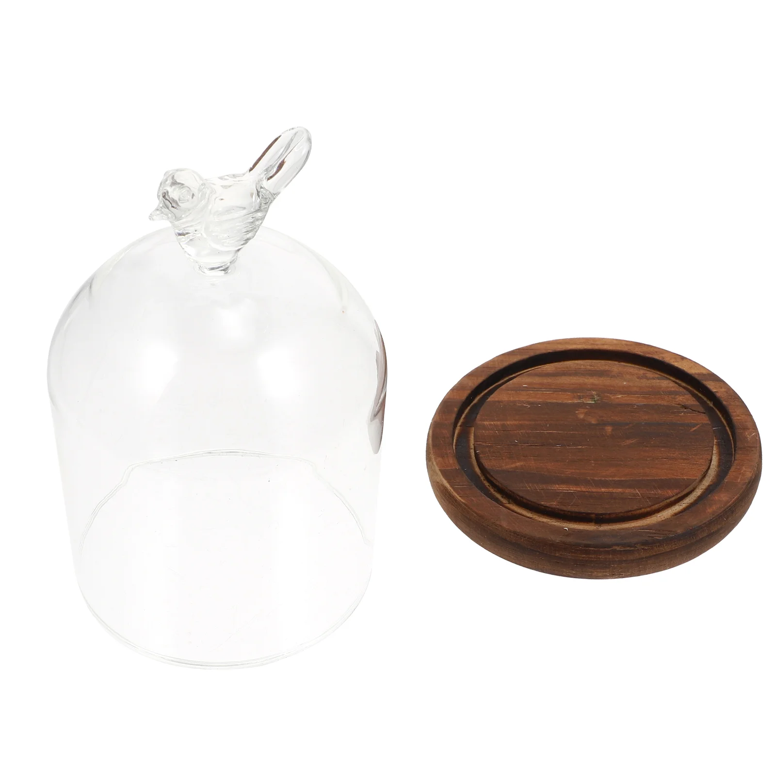 

Glass Cover Wedding Cake Stands Micro Landscape Cover Globe Decorative Cover Wood Eternal Flower Cover Dessert Cover
