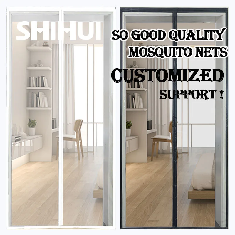 

Прочная Магнитная дверная занавеска без отверстий, противомоскитная сетка для насекомых, москитная сетка, автоматическое закрытие, Невиди...