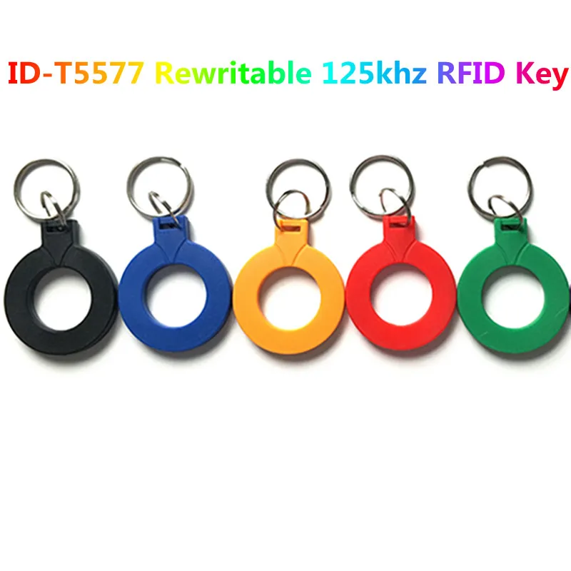 

5 шт., перезаписываемые RFID-брелоки T5577, 125 кГц