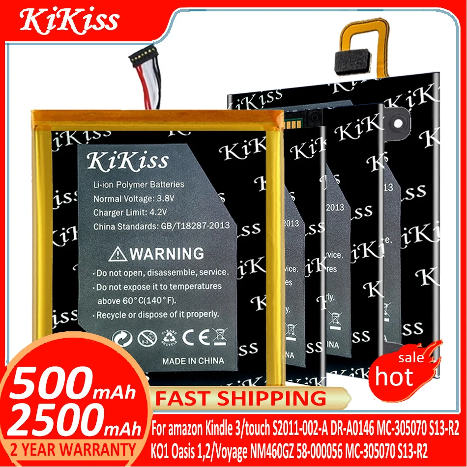 

KiKiss Battery For amazon Kindle 3 Kindle3/touch S2011-002-A DR-A014/KO1 Oasis 1,2/Voyage NM460GZ 58-000056 MC-305070 S13-R2