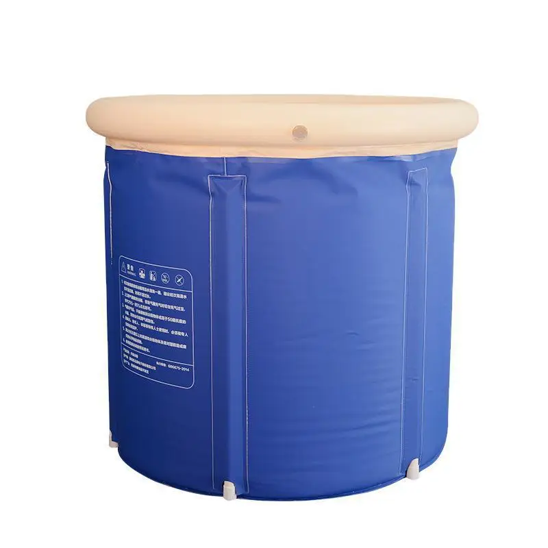 

70x70cm Folding Bathtub Home Large Adult Bath Barrel Thickening Children Folding Bucket Inflatable Small Apartment
