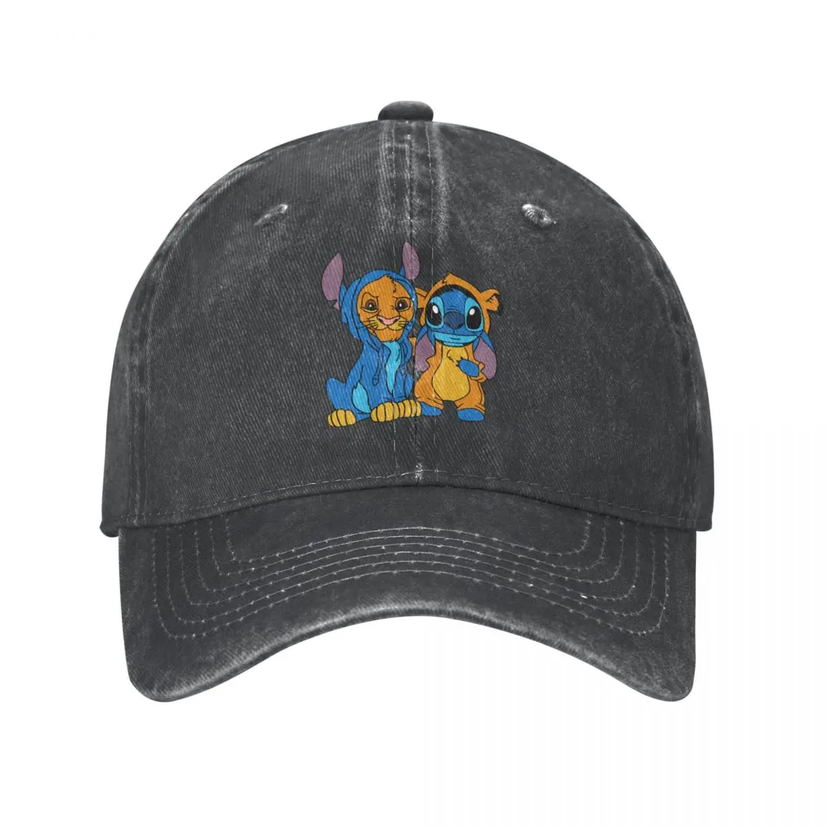 

Disney Stitch Simba Unisex Style Baseball Cap Lion King Distressed Denim Caps Hat Vintage Outdoor Workouts Sun Cap