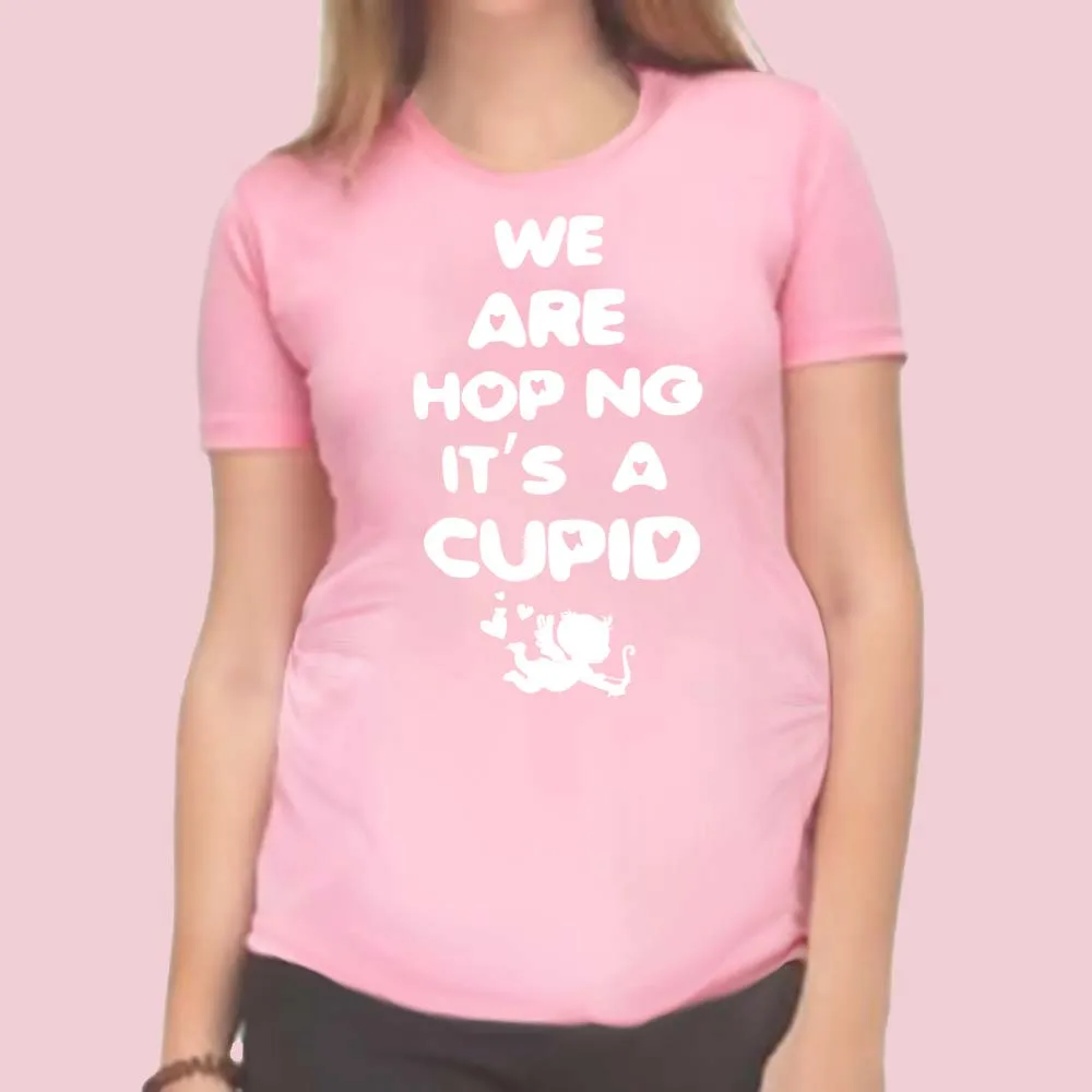 

We Are Hope It‘s a Cupid Pregnancy Clothing Summer Short Sleeve Maternity Clothes T-Shirt Pregnant Breastfeeding Top Tee Baby