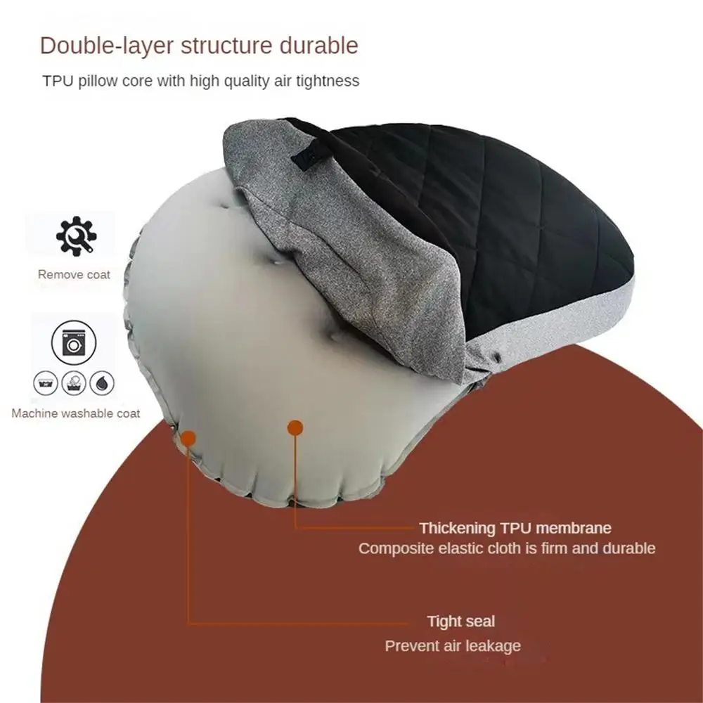 

Ultralight Inflatable Pillow Camping Trip Nap Neck Pillow For Outdoor Hiking Camping Travel Neck Lumbar Support Camping Supplies