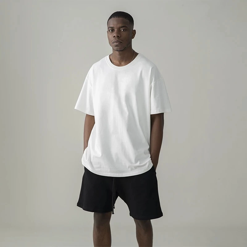 

High Quality Summer Loose T-Shirts Hip-Hop Style 100% Cotton Men and Women Oversized Solid Color Movement T-Shirt