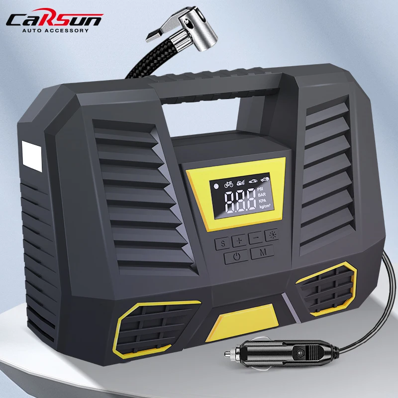 Portable 150psi Tire Inflator For Car With Led Flashlight Screen Quick Inflation Pump For Car Bicycles