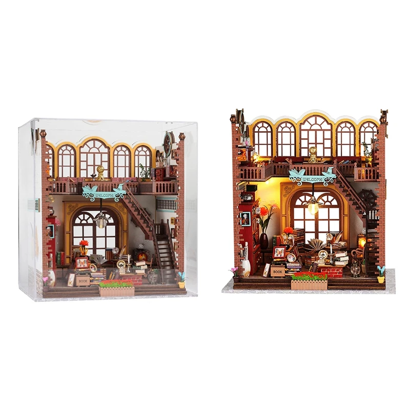 Набор сделай сам в виде книжного узла набор 3D деревянных пазлов для книг модель