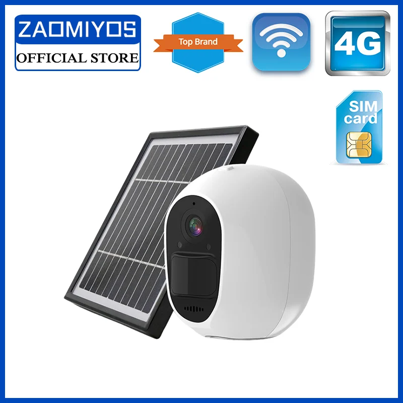 

IP-камера ZAOMIYOS, 4G, LTE, FDD, GSM, 1080P, с солнечной батареей