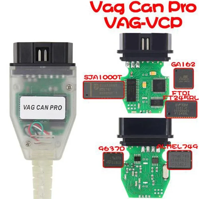 Фото Для VW VAG CAN PRO V5.5.1 с FT245RL SJA1000T ALMEL749 Чип VCP OBD2 Диагностический интерфейс USB-кабель Поддержка Can Bus UDS K Line №2