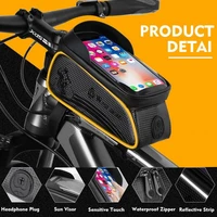 west biking bicycle bag 6 5 inch phone holder bike front frame top tube bag repair tools storage bags mtb cycling accessories