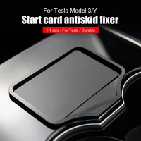 car key position engine start card holder fixer limiting sticker for tesla model 3 model y interior car decoration accessories