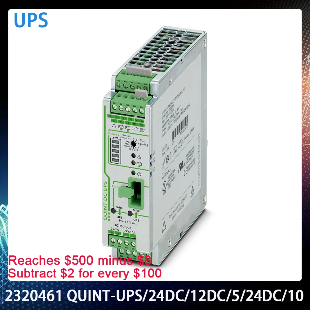 2320461 QUINT-UPS/24DC/12DC/5/24DC/10 для Феникса UPS 24VDC 5A-40A источник бесперебойного питания работает идеально, быстрая доставка