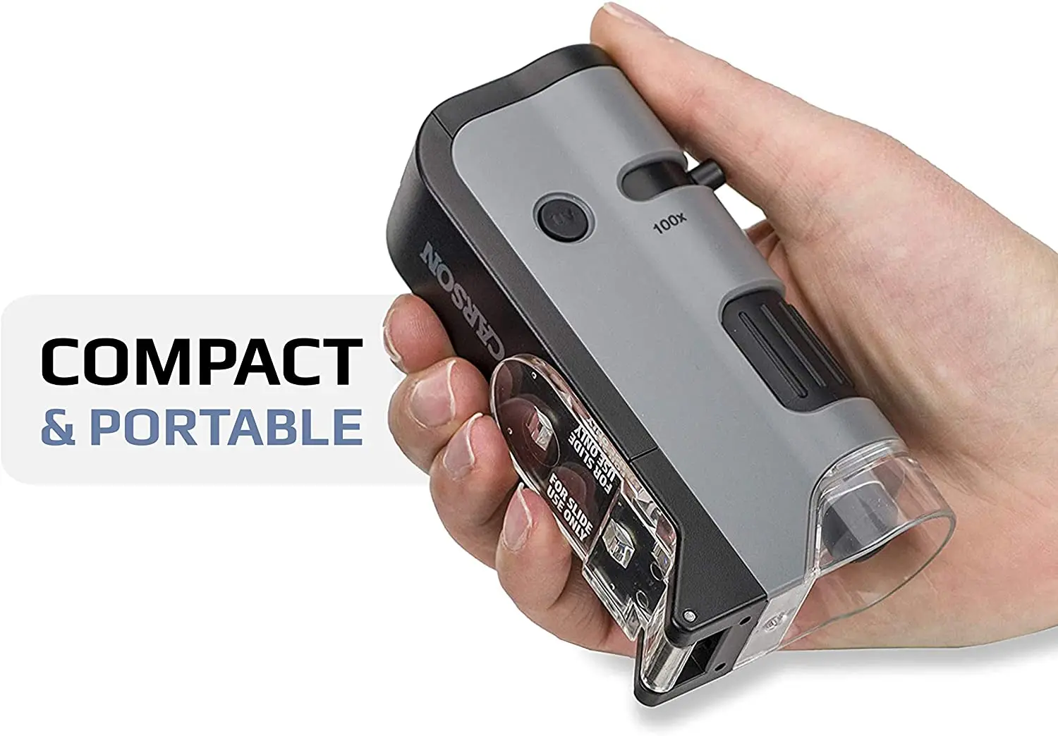 Карманный микроскоп со светодиодсветодиодный подсветкой и УФ-подсветкой 100x-250x