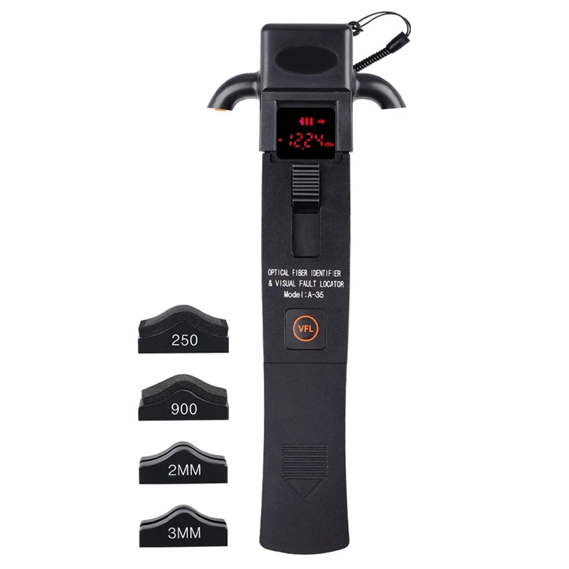 

Optical Fiber Identifier + VFL + LED Light, OFI Live Fiber Identifier Detector Identificador De Fibra Optica
