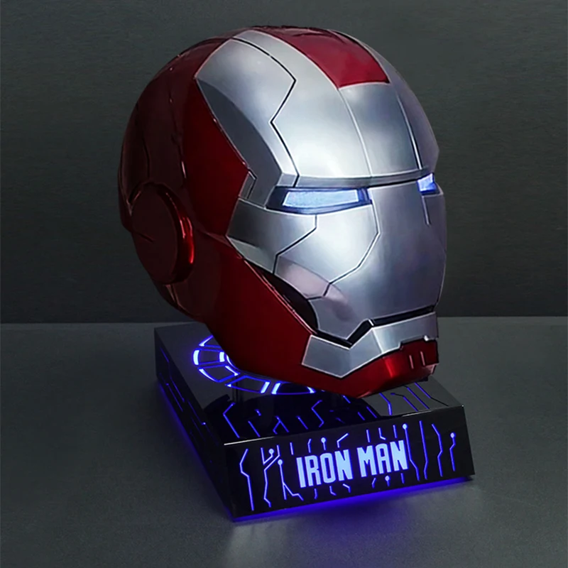 

1:1 Avengers Iron Man Mk5 War Machine Helmet Electric Open Close English Voice Remote Control Toy Cosplay Toy Christmas Gift