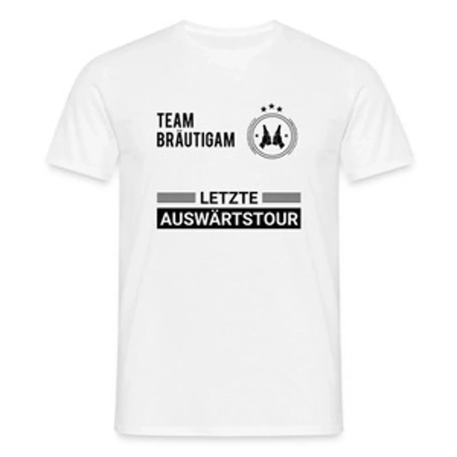 Фото Футболка JGA Männer Letze Auswärtstour, винтажная, с эффектом потертости, унисекс, универсальная, удобная, мягкая, модная, с легким графическим принтом. №1