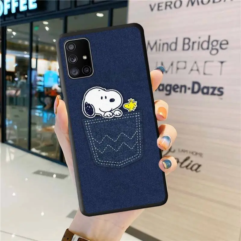 Мультяшный собака Чарли коричневый Снупи чехол для телефона Samsung Galaxy A52 A21S A02S A12 A31
