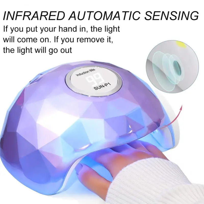 

Led Nail Enhancement Lamp Mini With Timer Auto Sensor 54w Smart Sensor Phototherapy Lamp Quick-drying Nail Dryer Nail Lamp