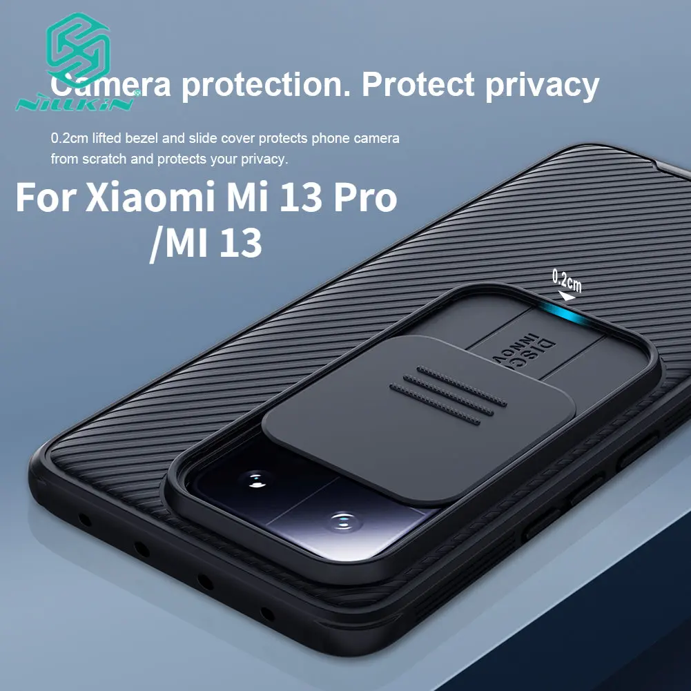 

MI 13 PRO Mi13 Case Original NILLKIN CamShield Shell Slide Camera Protector Privacy Cover For Xiaomi MI13 PRO 13PRO Phone Cases