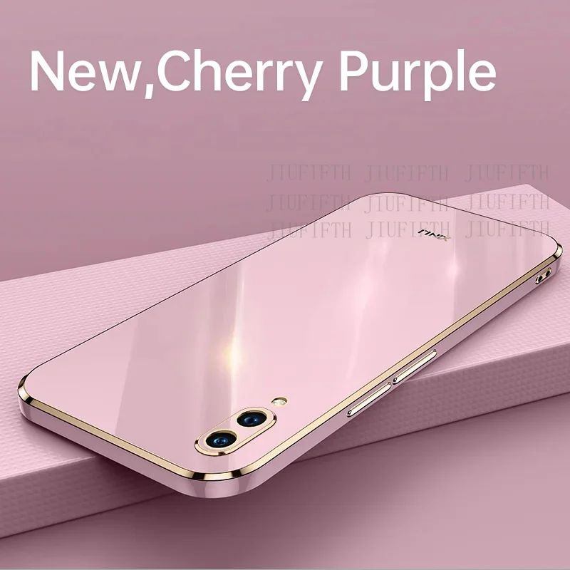 Чехол для Vivo y91c Y93 y91i однотонный с прямым краем 6d покрытие чехол телефона