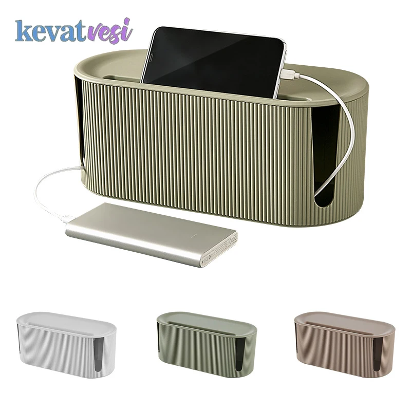 

Cable Storage Box Power Strip Wire Case Charger Socket Plug Organizer Box WiFi Router Board Bracket Home Charge Wire Management