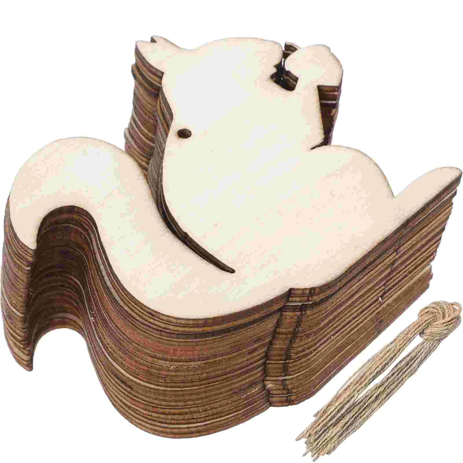 20 шт. беличьи деревянные чипы Подвески ремесла ломтики ремесло поставки Сделай