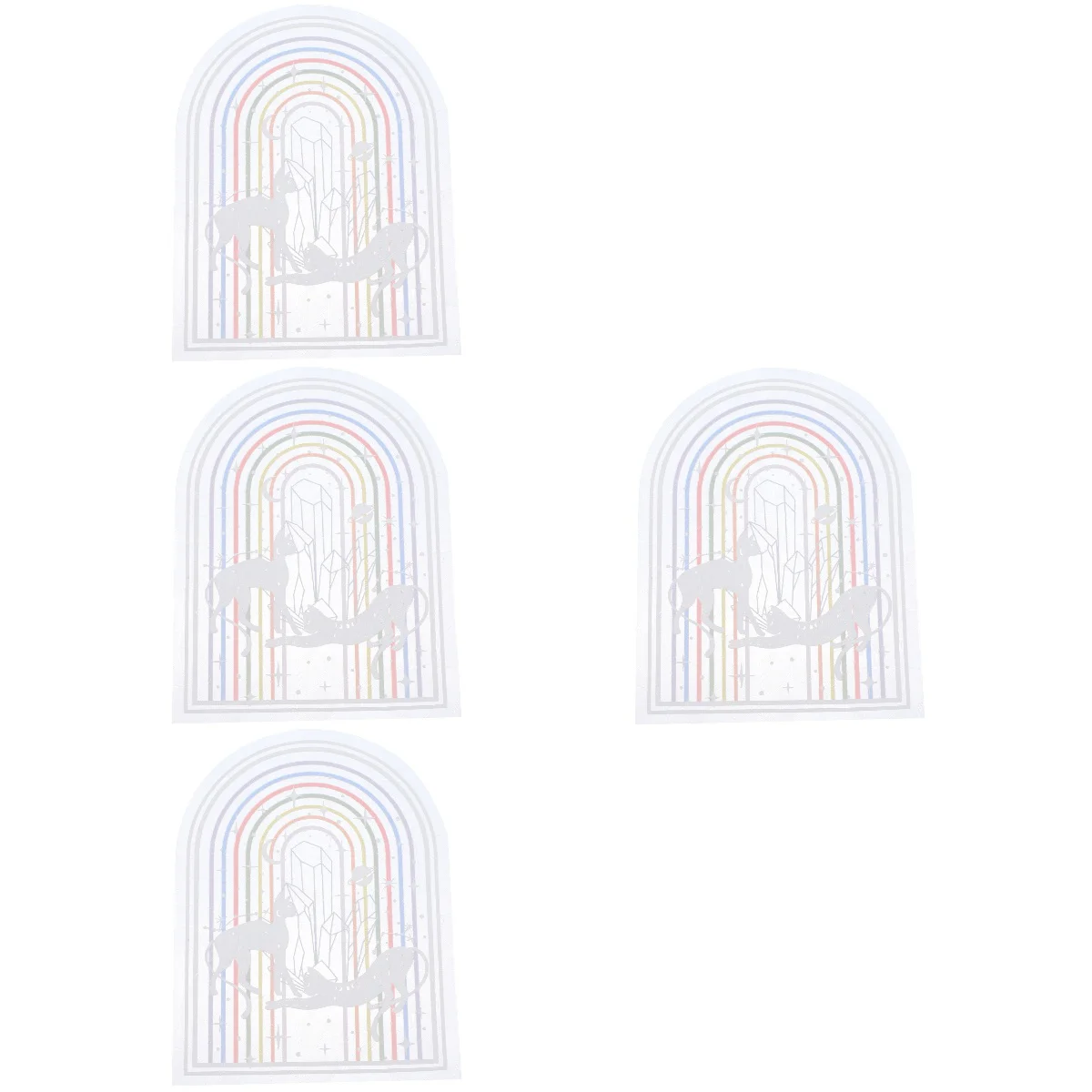 

4 PCS Goblincore Room Decor Prism Stickers Suncatcher Window Bedroom Cling Glass Household 15X11.1CM Decoration Pvc