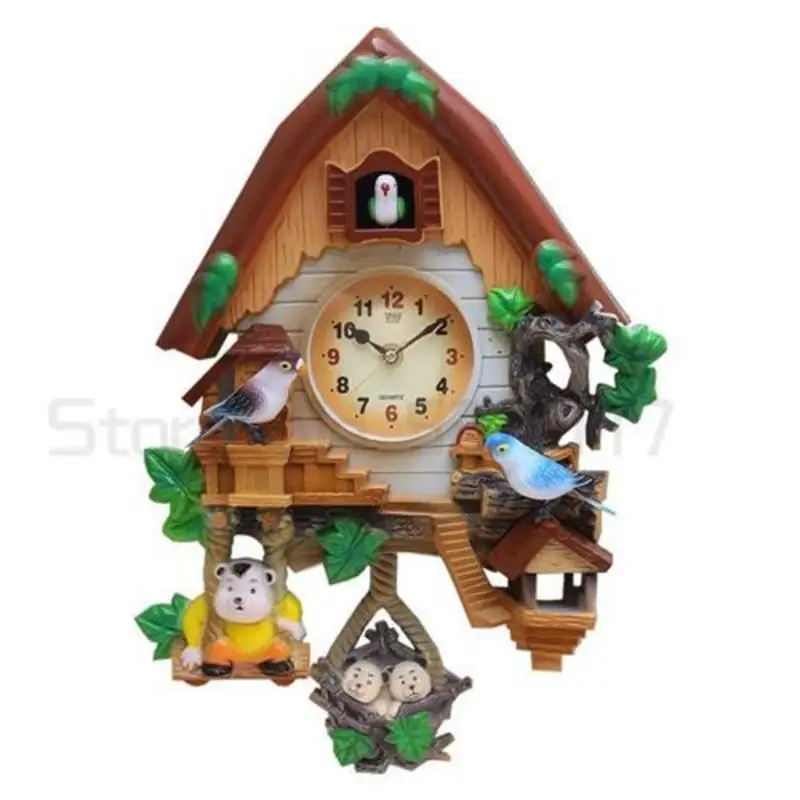 

3d Voice Activated Cuckoo Clock Wall Decor Children's Room Bedroom Watch Cartoon Bird Secret Stash Reloj Cocina Home Decor SC299