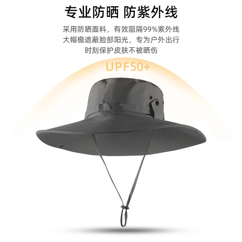 Летняя мужская панама с защитой от ультрафиолета широкими полями сафари