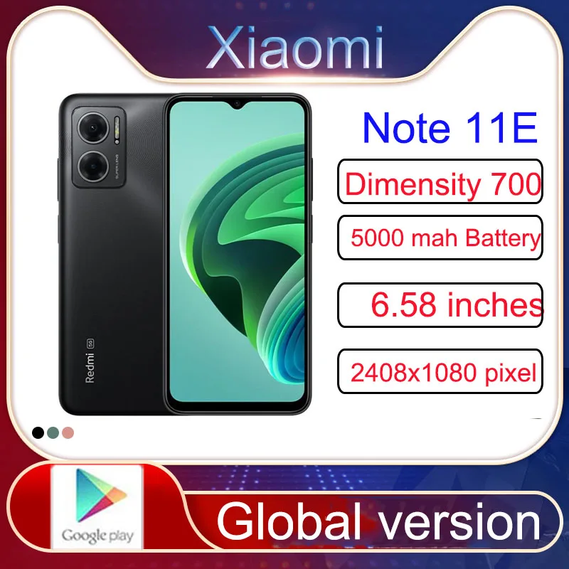 xiaomi redmi note 11e 5G  Android12 MIUI13 MediaTek Dimensity 700 smartphone 5000mAh cellphone 18W Fast Charge global version