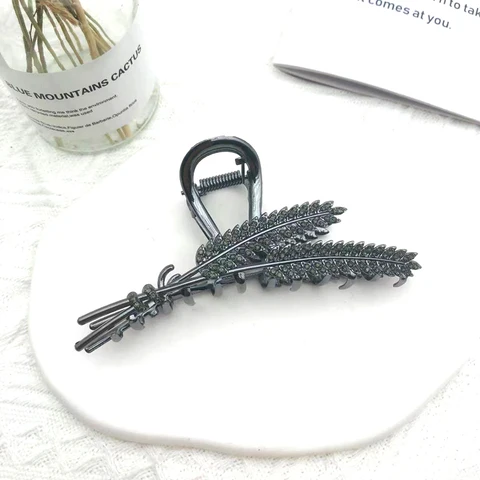 Большая черная металлическая шпилька для волос, Шпилька для волос, Шпилька для волос в виде тюльпана, Шпилька для волос в виде акулы, новинка 2023, элегантные аксессуары для волос для женщин