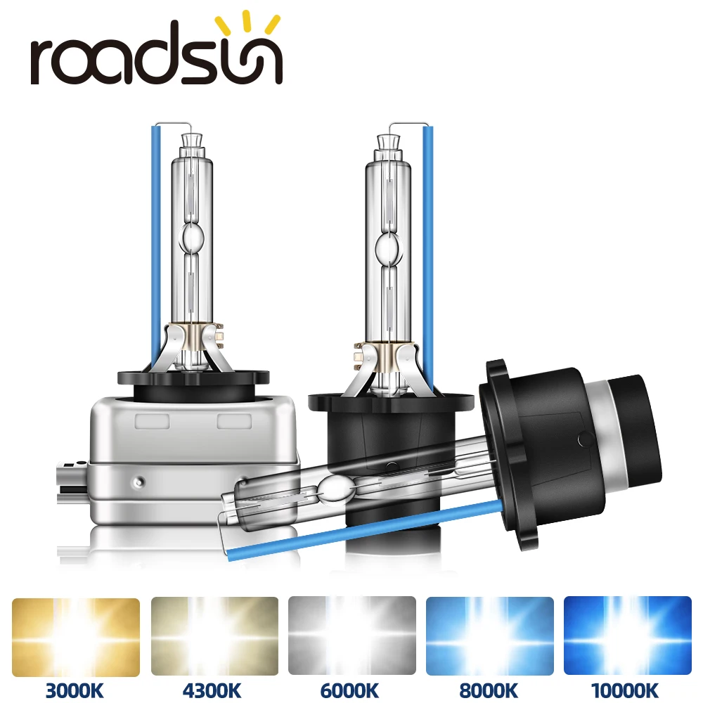 Ксеноновые HID автомобильные лампы roadsun 2 шт. D1S D2S D3S D4S 35 Вт D1 D2 D3 D4 фары 3000K 4300K 6000K 8000K