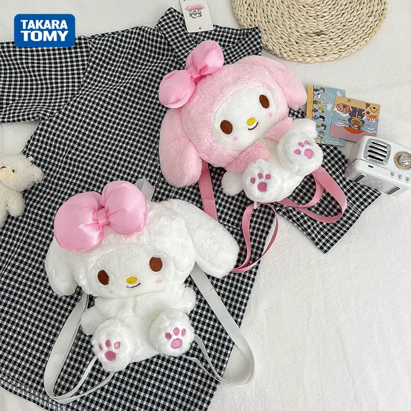 

Hello Kitty Children Plush Backpack Girls' Plush Doll Melody Backpack Kawaii Cute Little Backpack