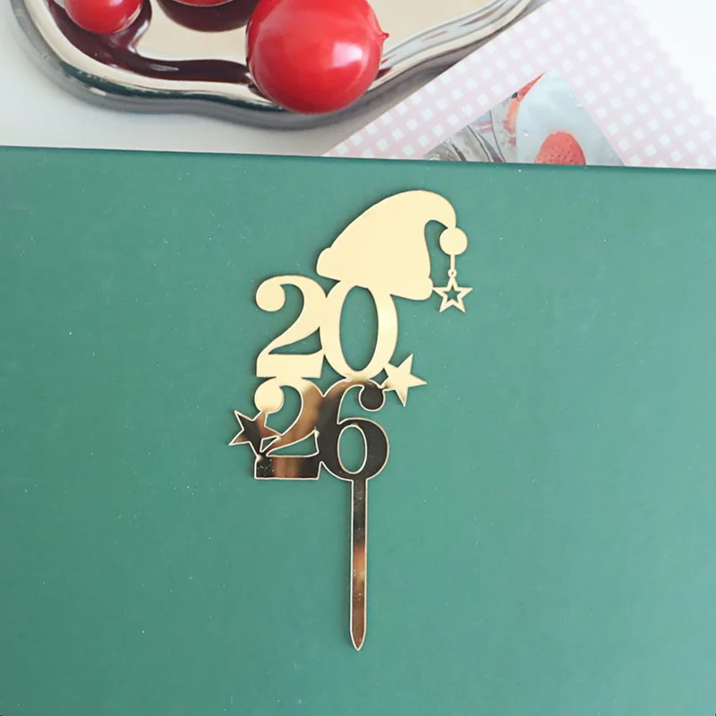 

Золотой акриловый топпер для торта "С Новым Годом"