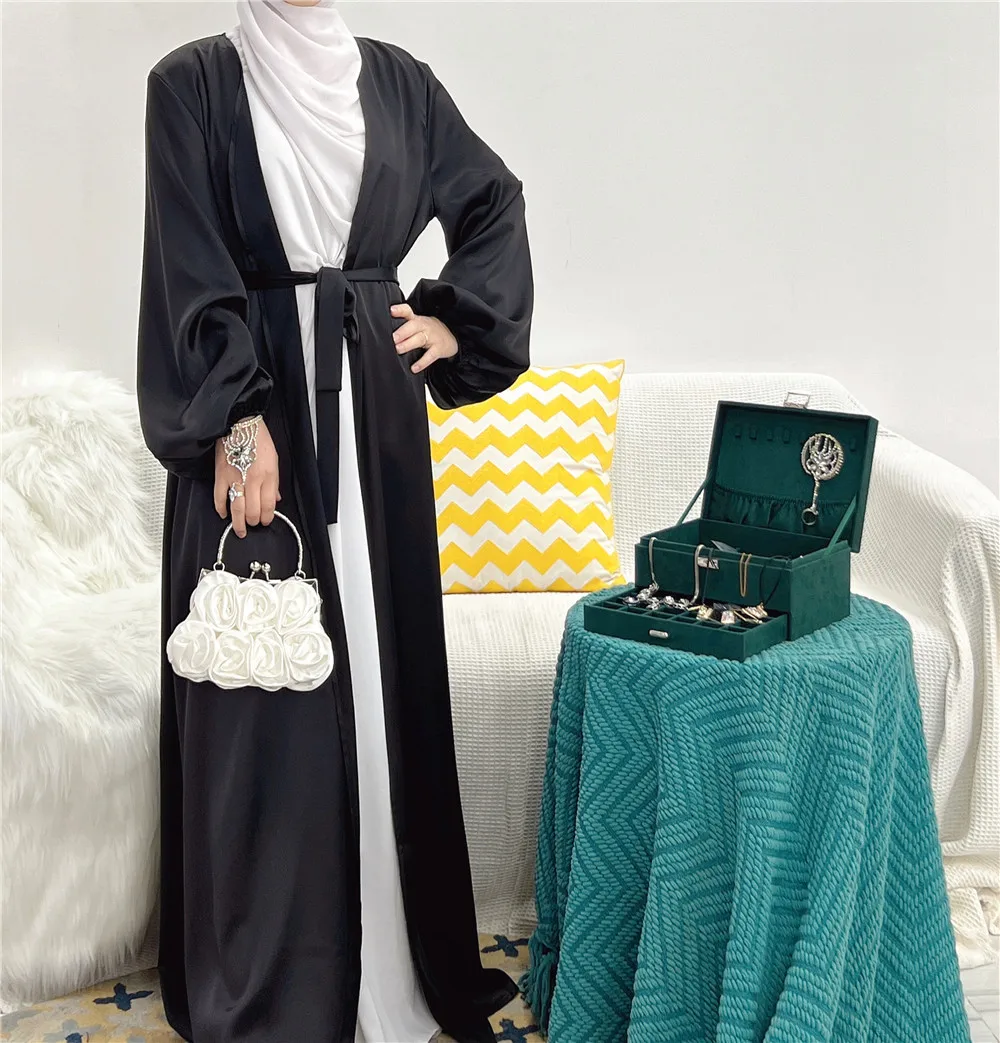 Ramadan cloth Open Abaya For Women Arabic Long Dress 2022 Fashion Muslim Eid Prayer Islamic Elegant