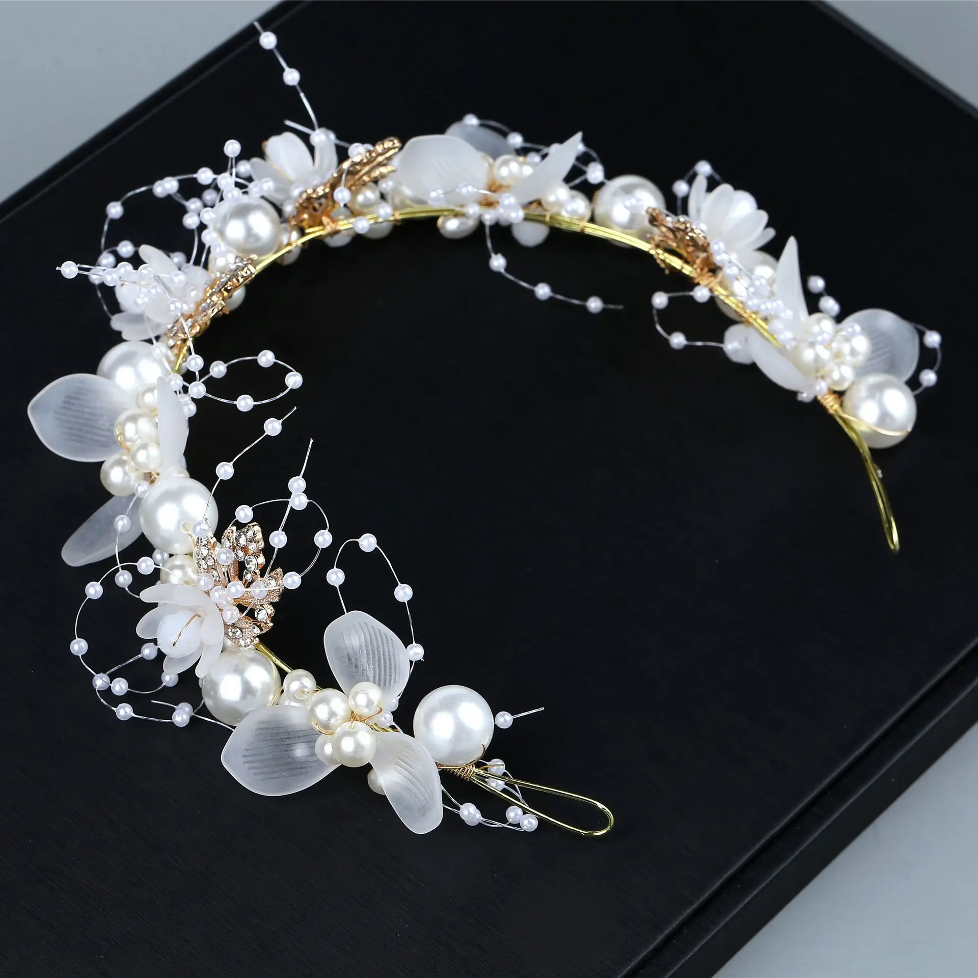 1 шт. элегантная Свадебная повязка на голову для девочек с искусственным жемчугом