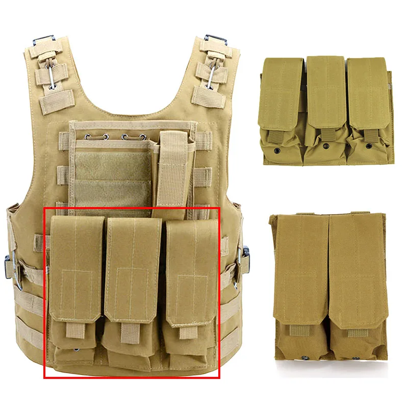 

Tactical Molle Magazine Pouch for AK 47 5.56mm Rifle Airsoft Double Triple Mag Bag Holster Military Hunting Accessories Pack