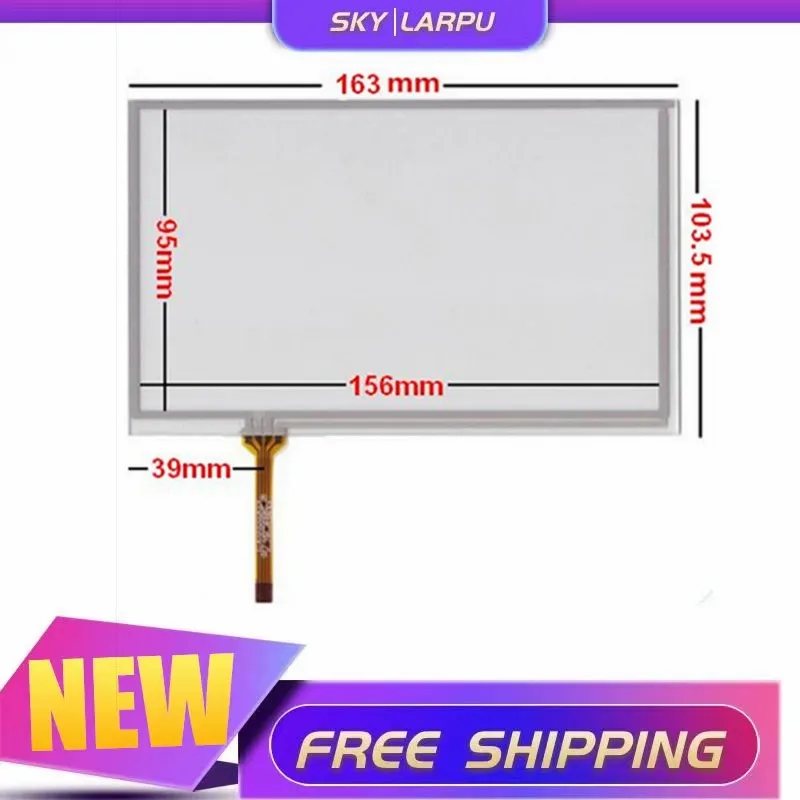 10 Pcs New 7''Inch TouchScreen 163*103.5mm 163mm*104mm Resistance Handwritten Touch Panel Screen Glass Digitizer Free Shipping