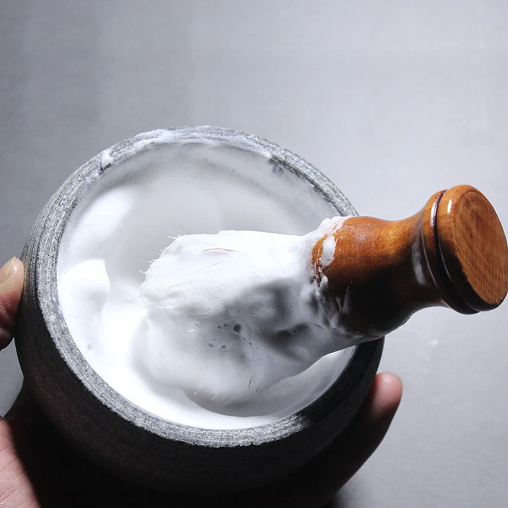 

1 шт. портативная миска для мыла для бритья из натурального камня, миска для пузырьков для бритья в стиле Хо, миска для крема для бритья для му...