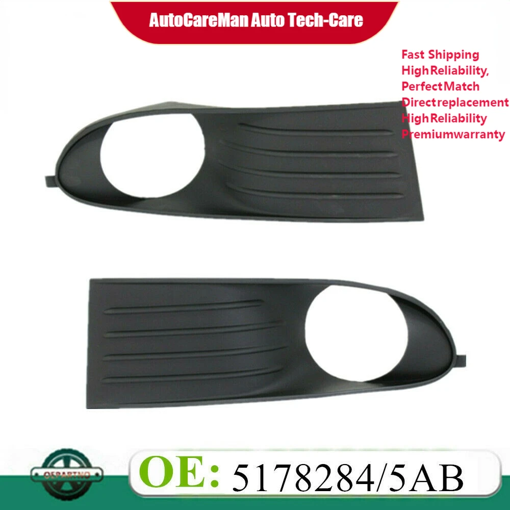 

Pair Left Right Front Bumper Fog Light Lamp Cover For Dodge Journey 2009-2013